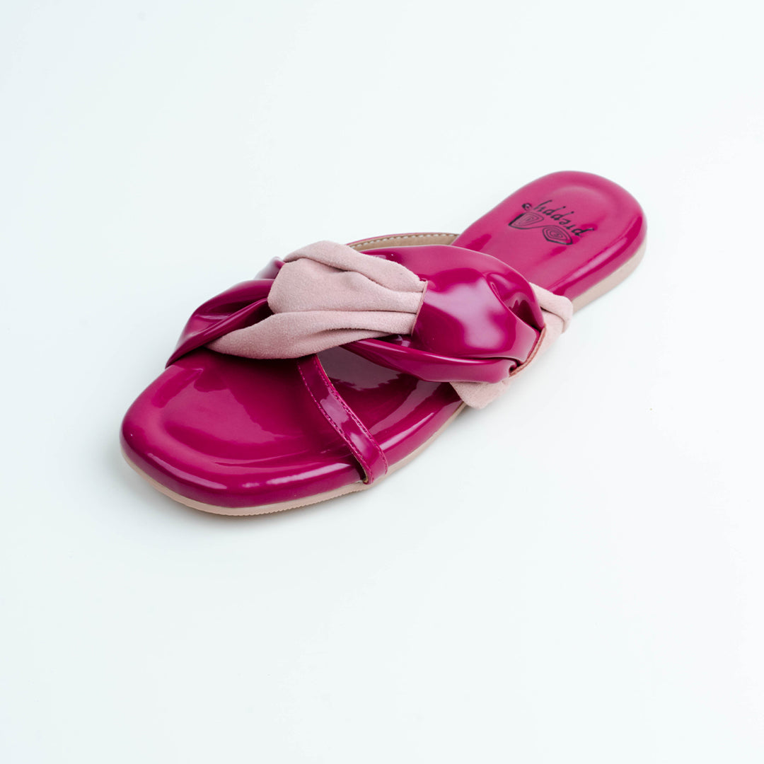 Two Tone Strappy Sliders