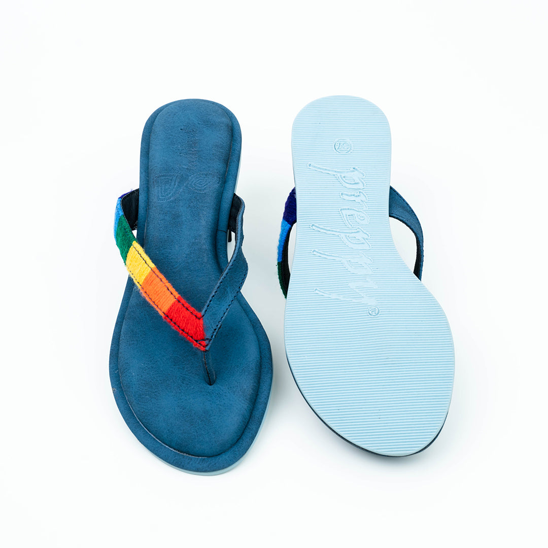 Rainbow V Strap Flats