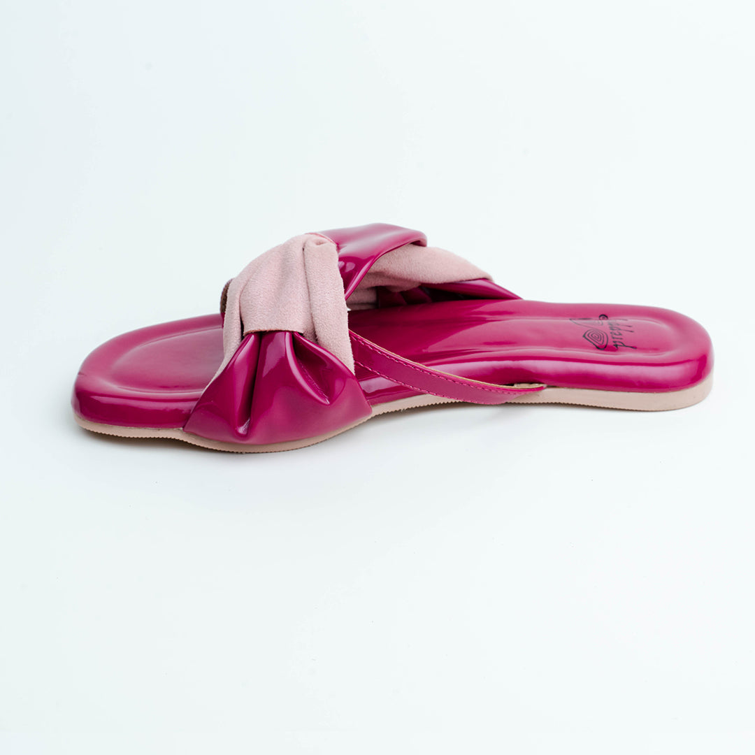 Two Tone Strappy Sliders