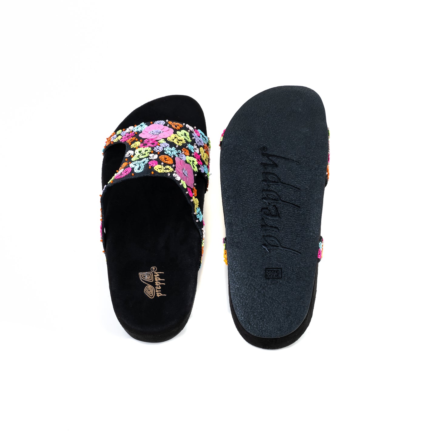 Floral Embroided Sliders