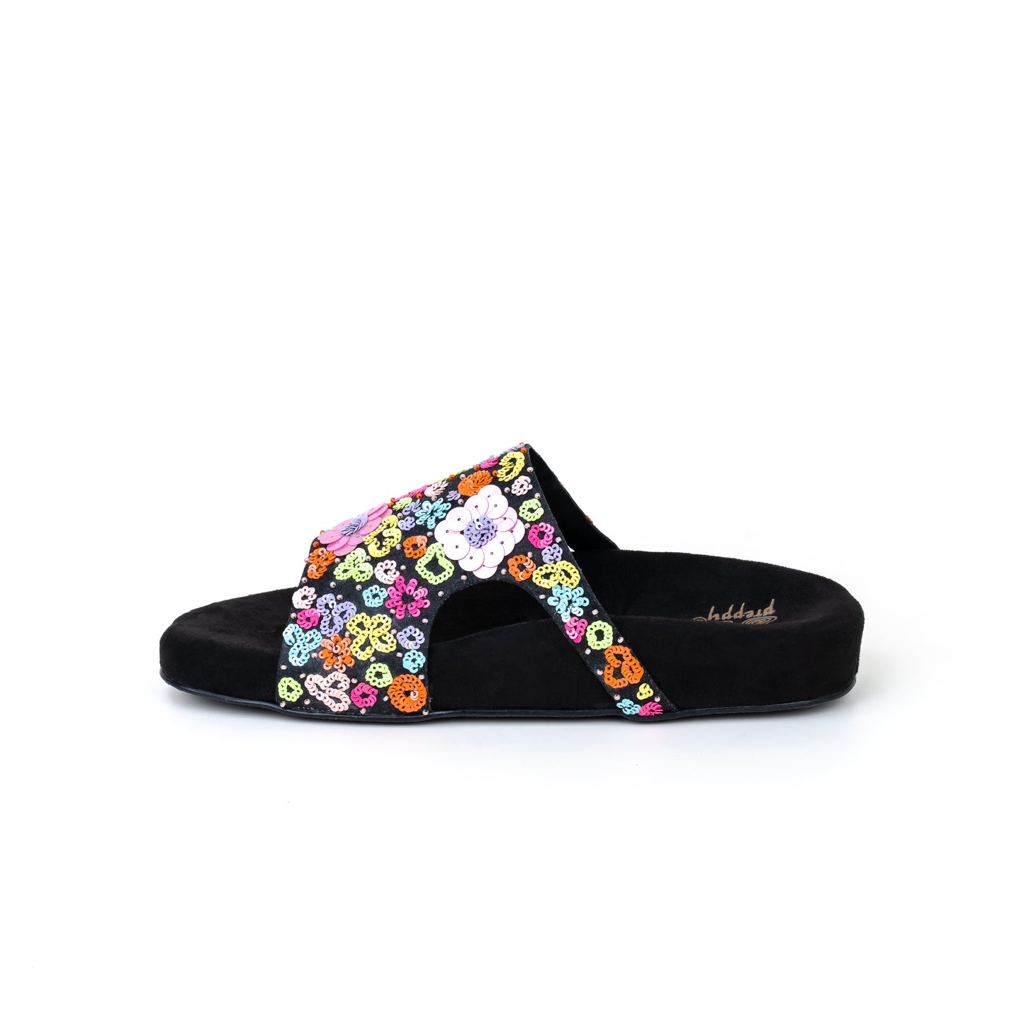 Floral Embroided Sliders