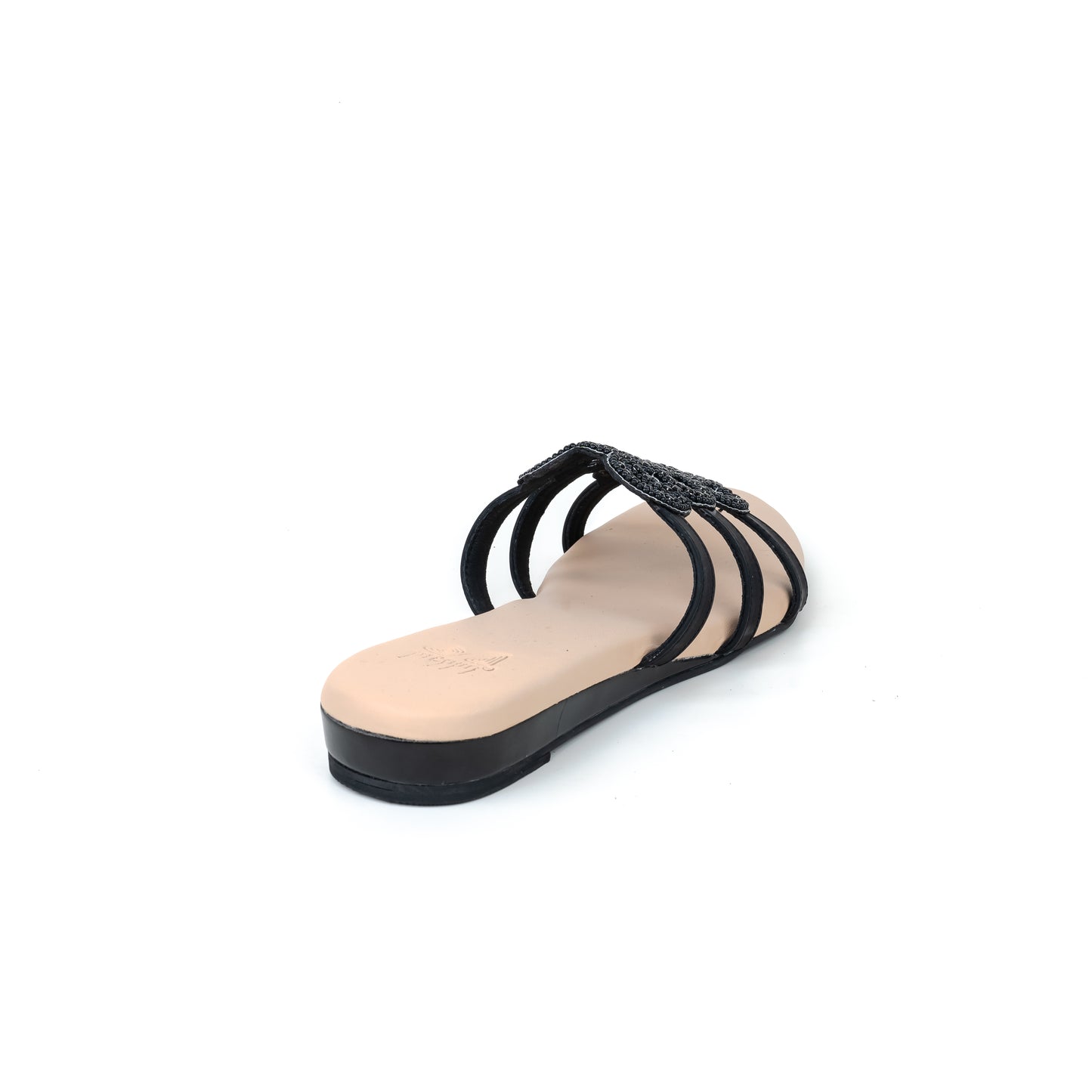 Embroidered Open Toe Sliders