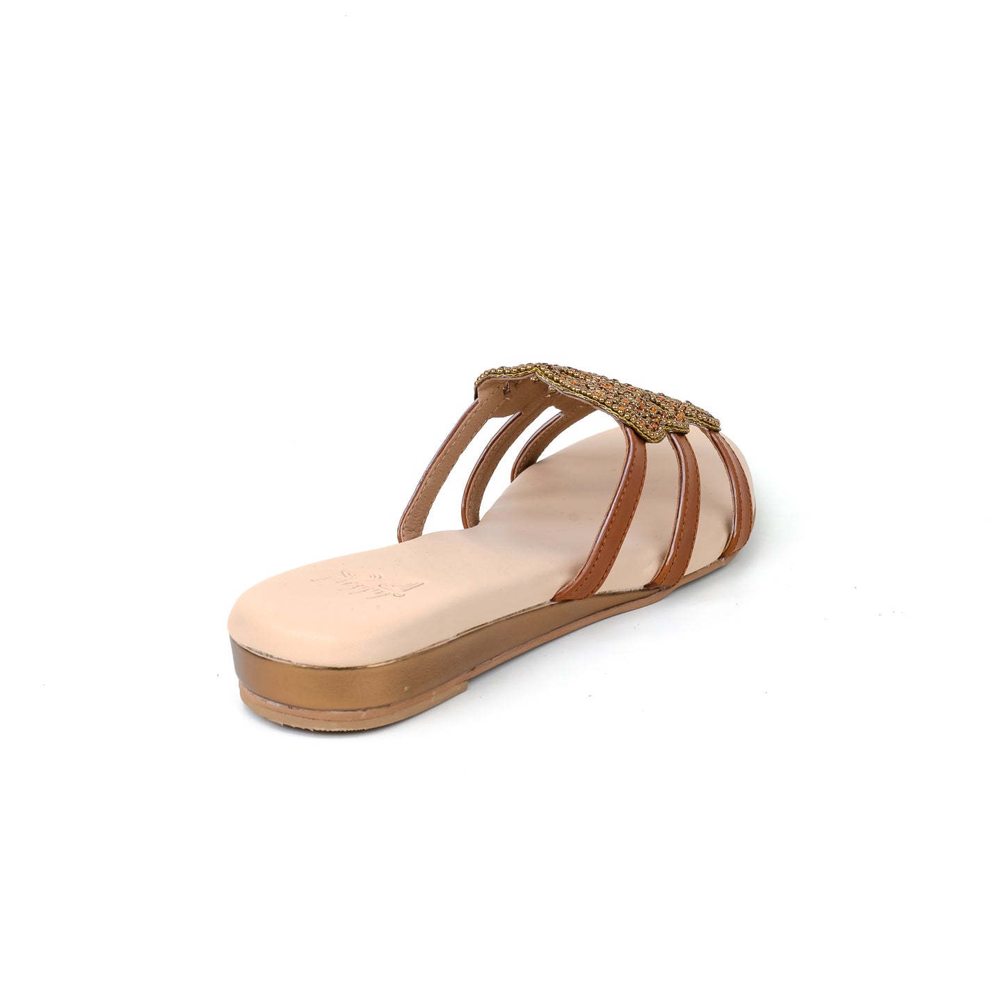 Embroidered Open Toe Sliders