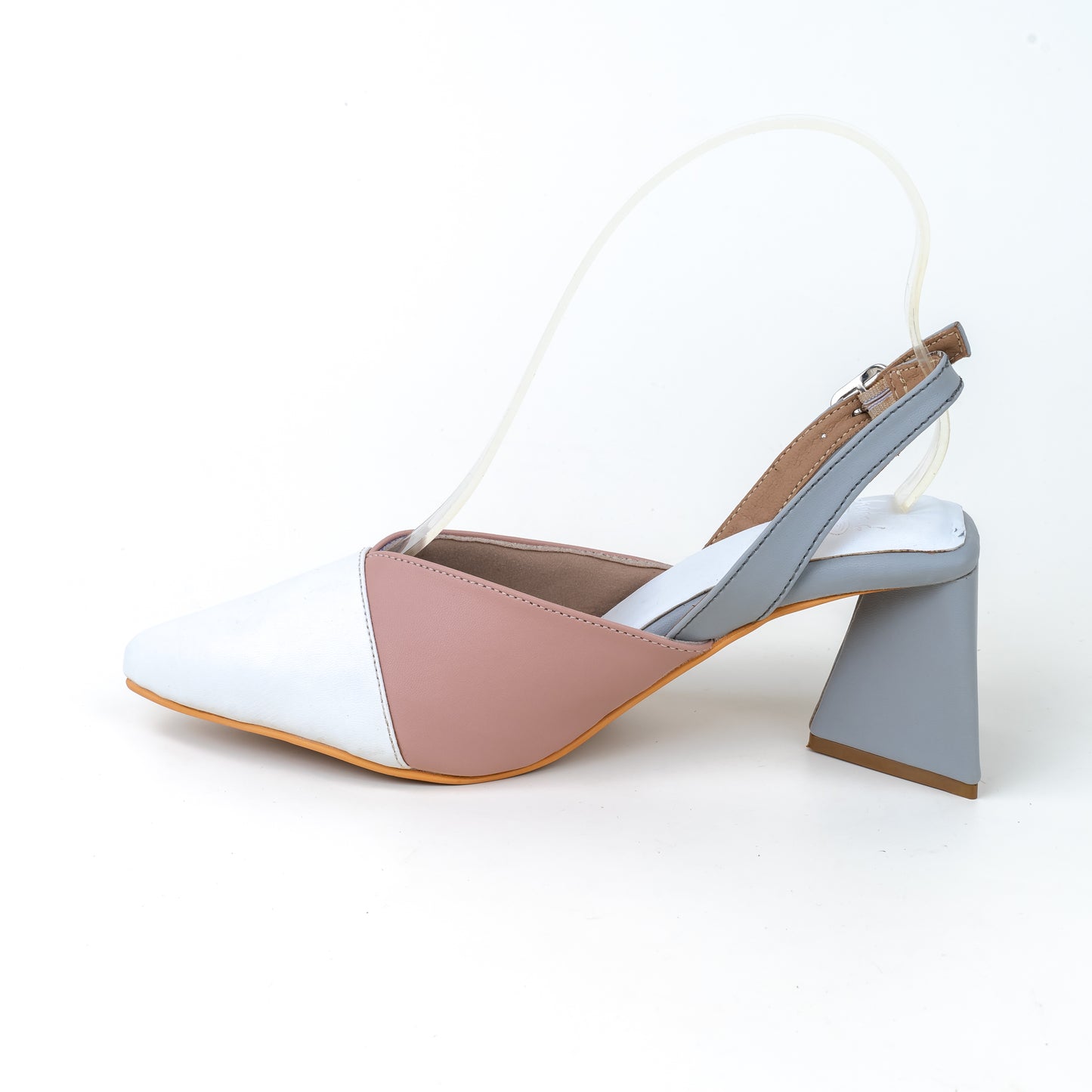 Pointed Toe Triangle Heel Clog with Backstrap