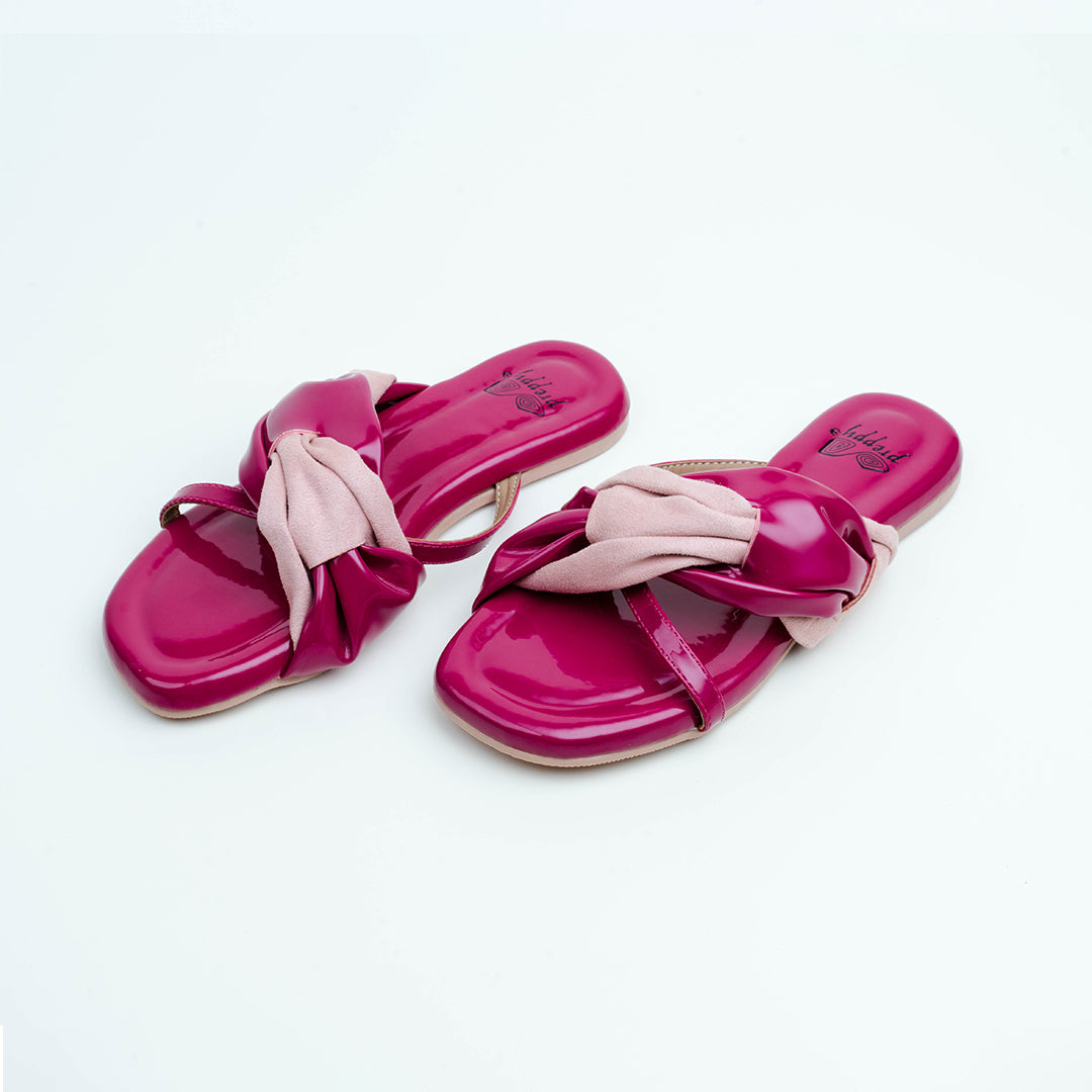 Two Tone Strappy Sliders