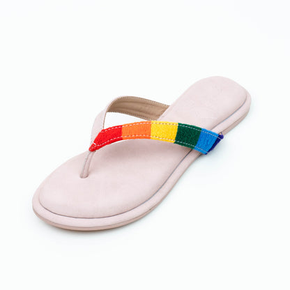 Rainbow V Strap Flats