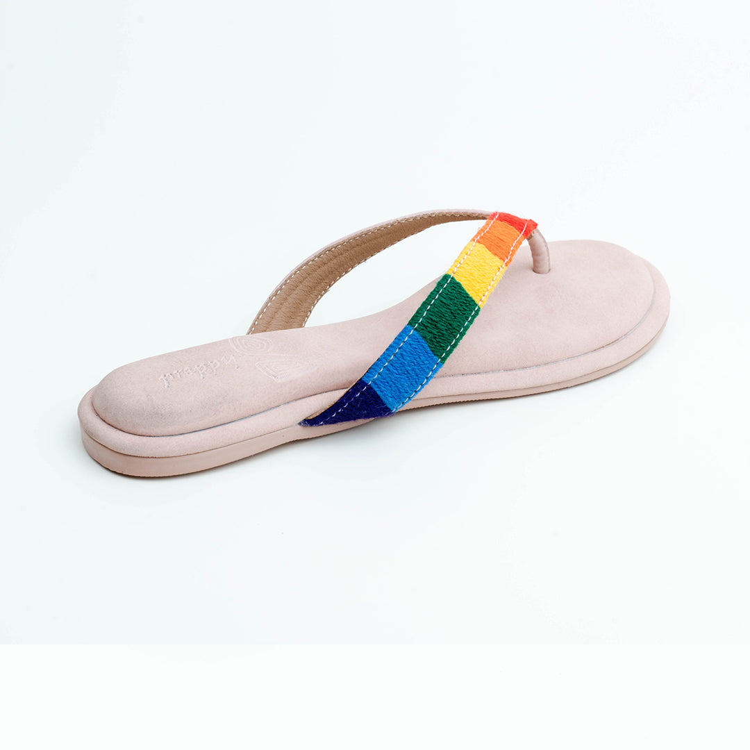 Rainbow V Strap Flats