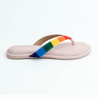 Rainbow V Strap Flats