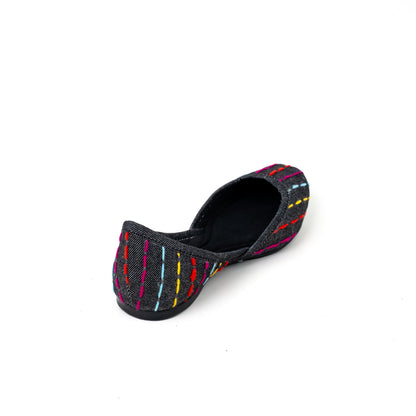 Multi Colored Stitched Mojari