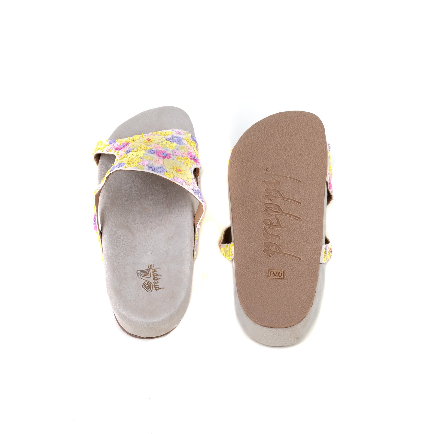 Floral Embroided Sliders