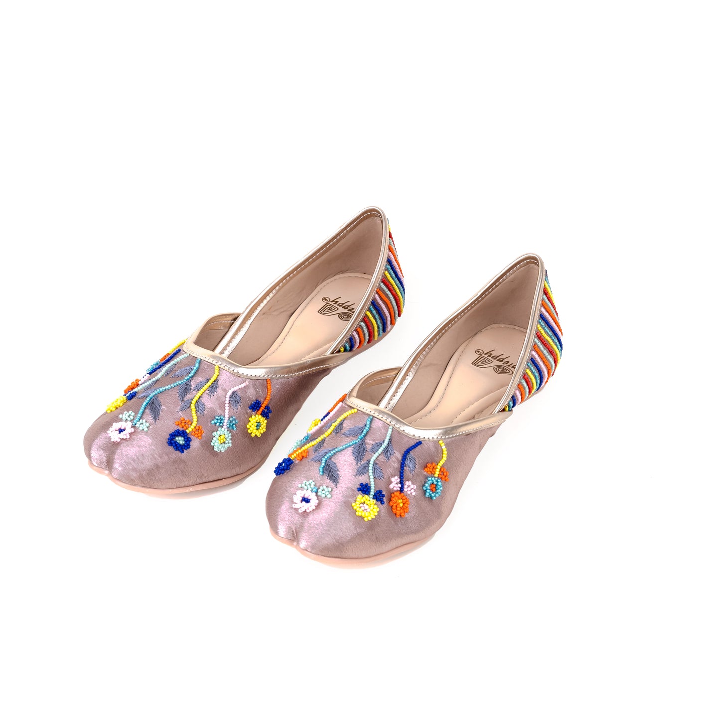 Multi-colored Floral Embrioded Mojari