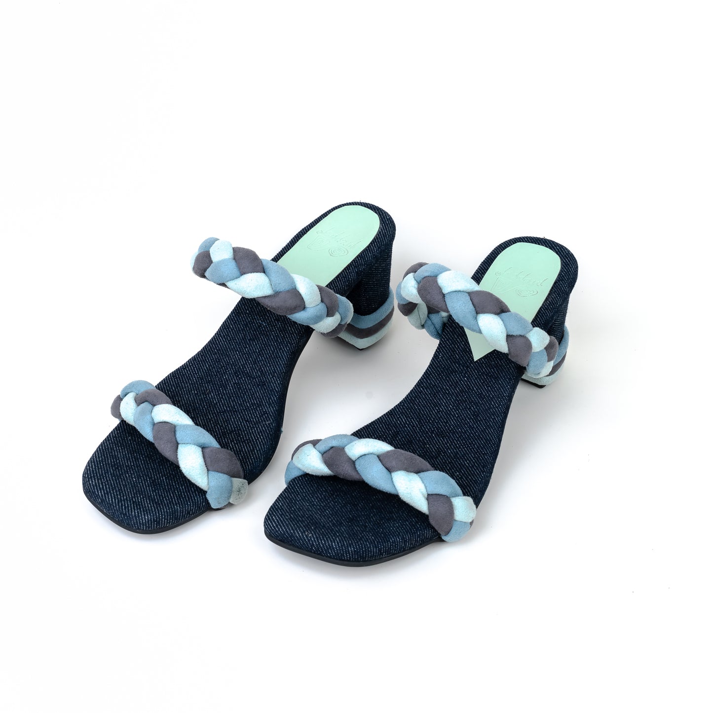 Braided Sliders with Block Heel