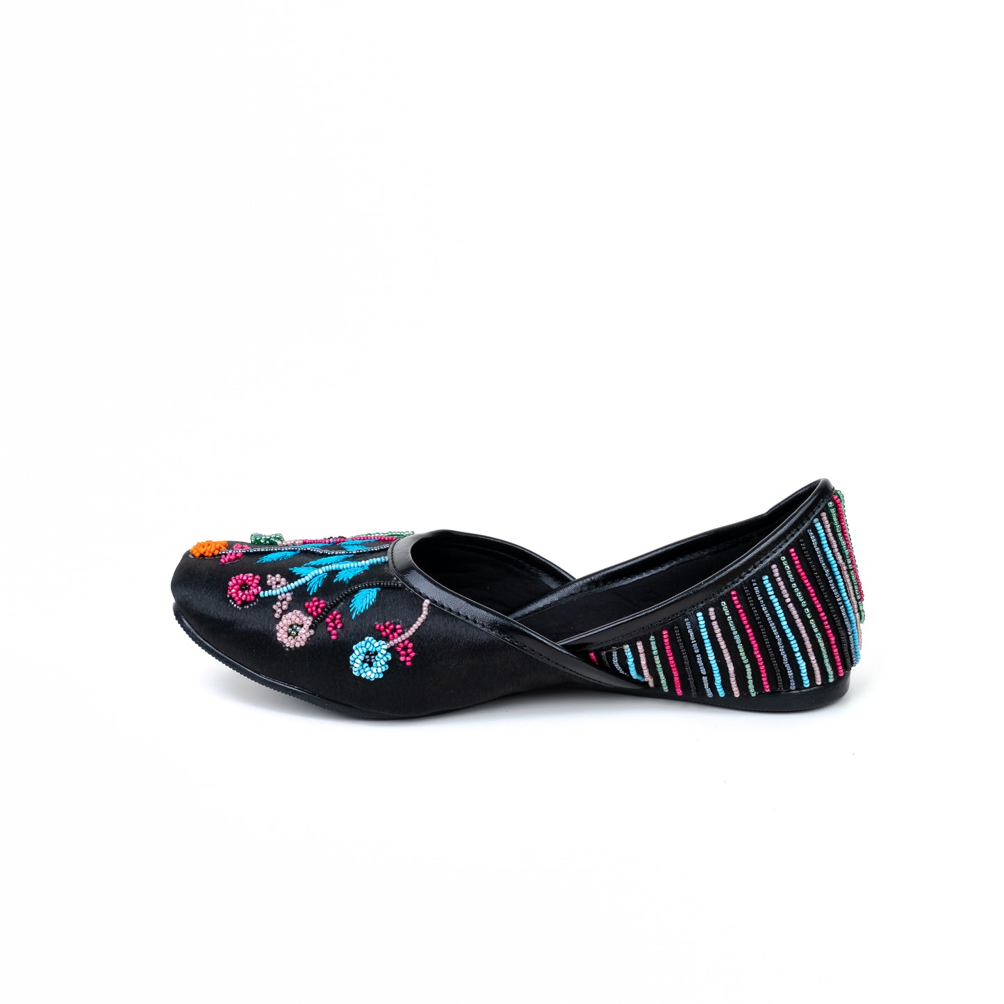 Multi-colored Floral Embrioded Mojari