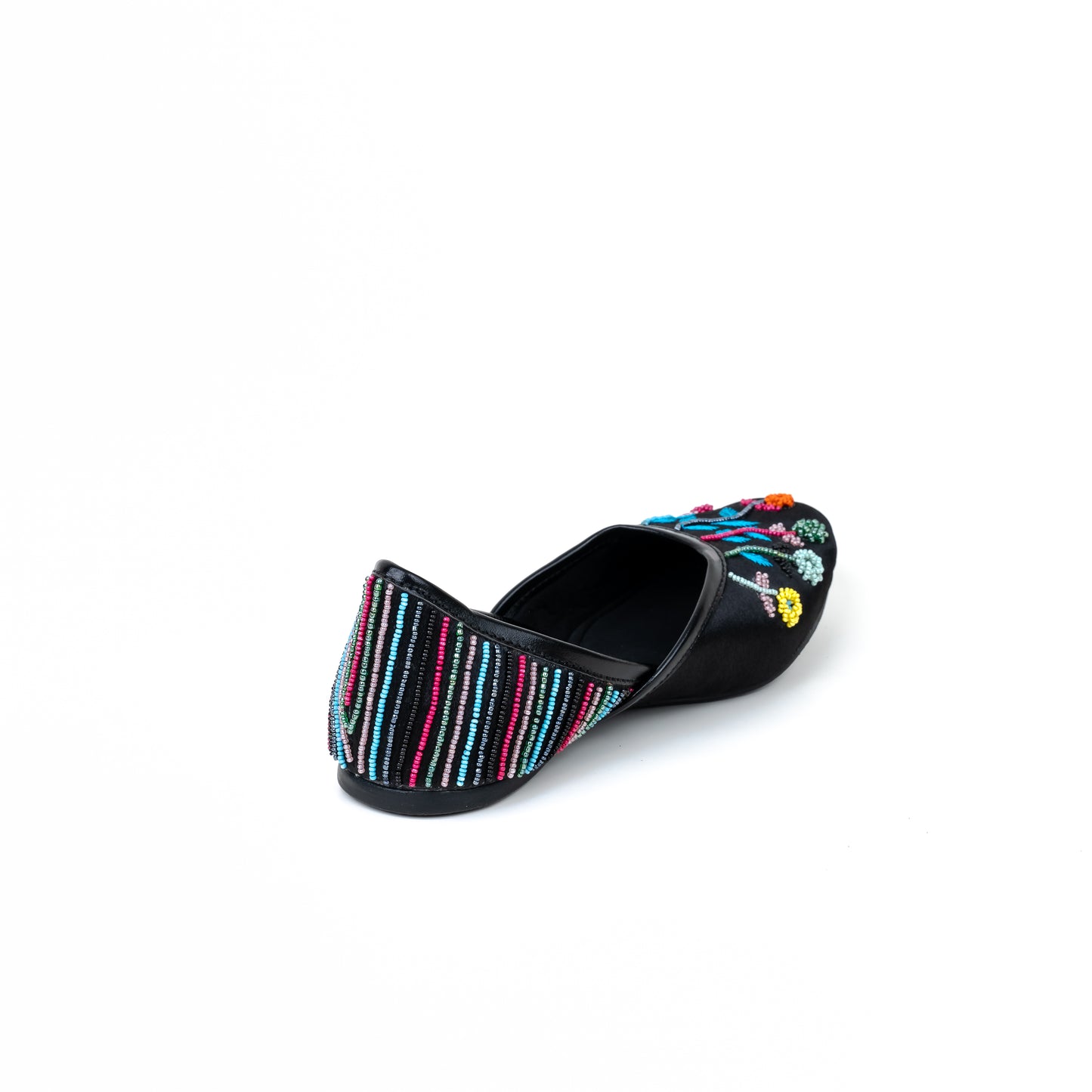 Multi-colored Floral Embrioded Mojari