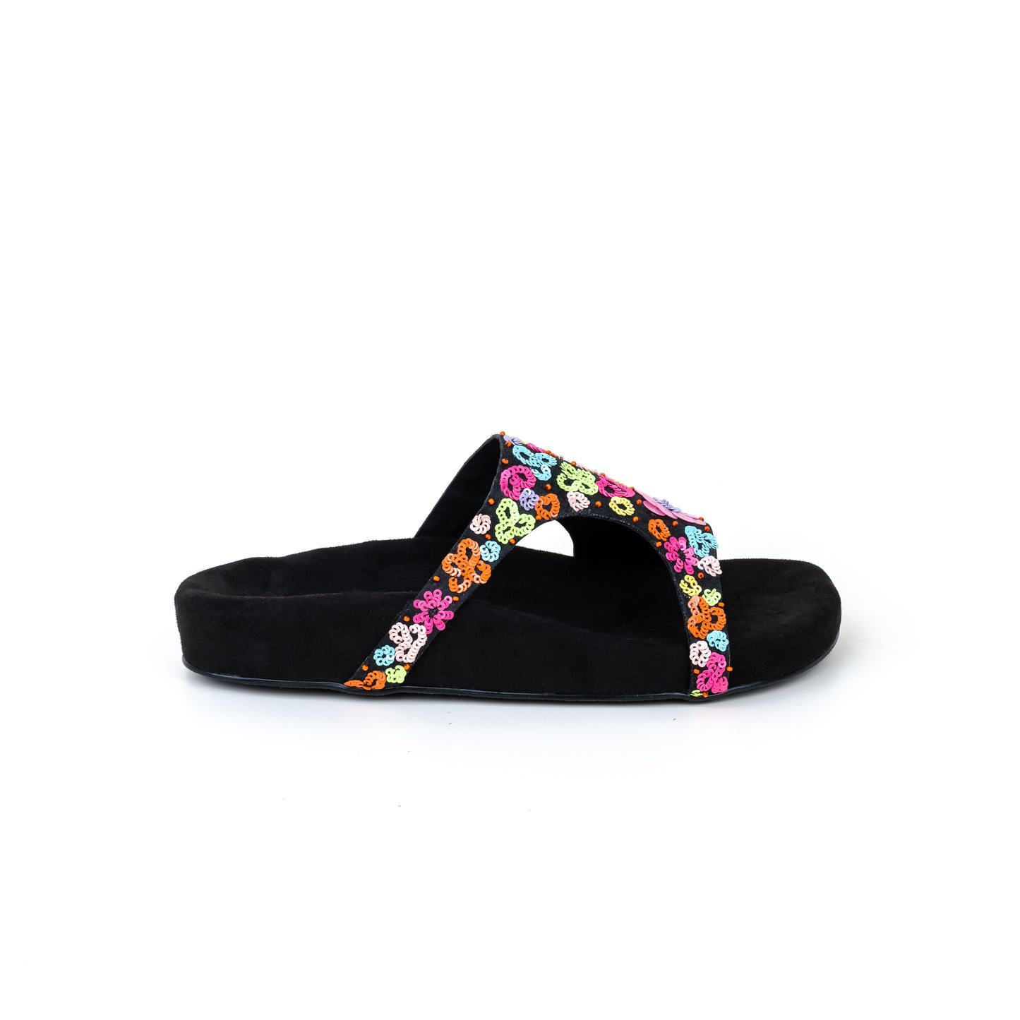 Floral Embroided Sliders