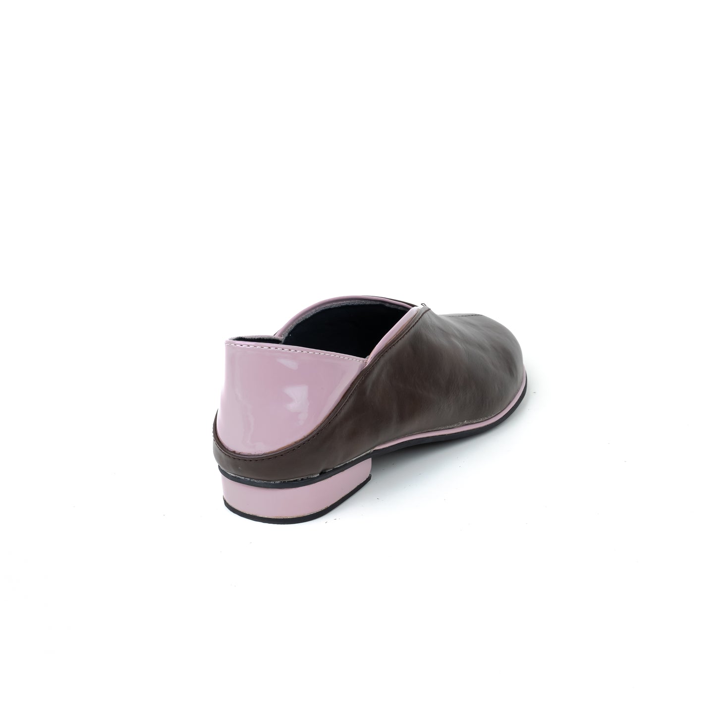 Dual-Tone Block Heel Ballerina